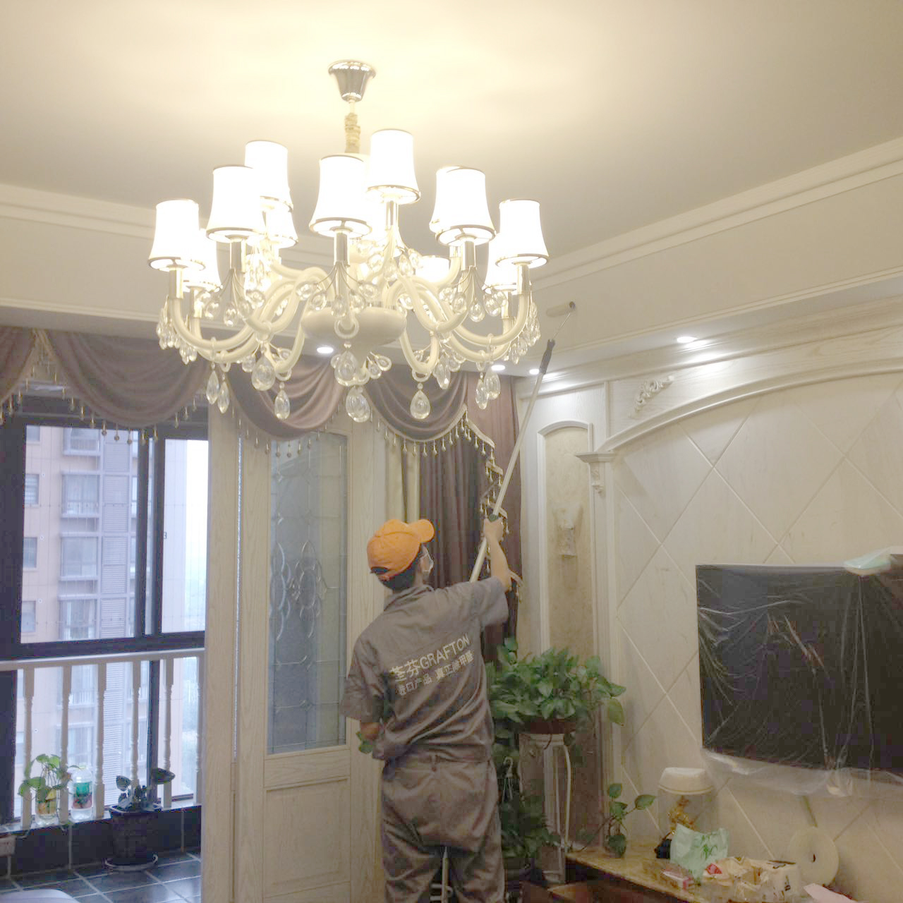 客廳頂面滾筒全方位施工 客廳頂面滾筒全方位施工