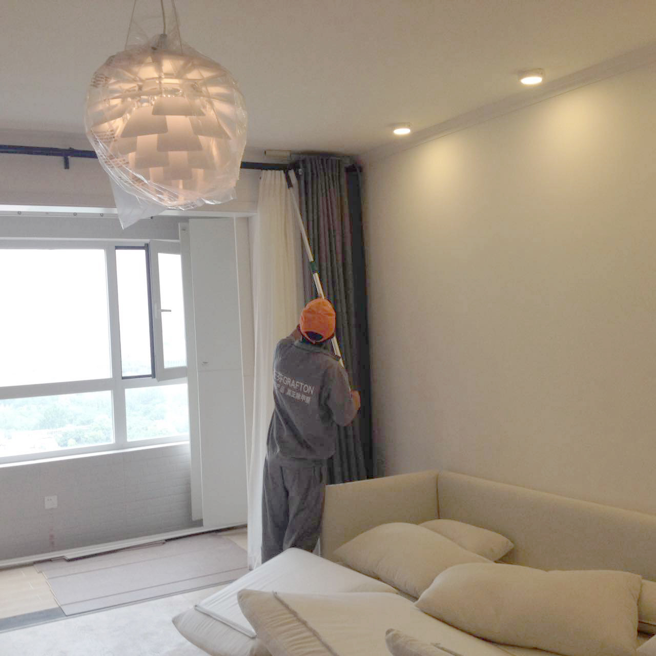 客廳頂面滾筒重點施工 客廳頂面滾筒重點施工